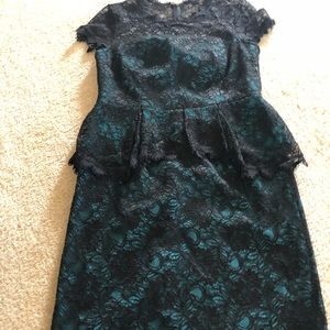 Diva &Muse green and black lace dress xxl
